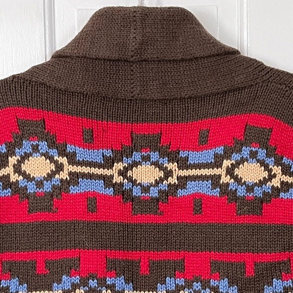 Vintage MILLIGAN BRAND KNITS Chunky Southwestern Hand Knit Vest XL Made in USA - Picture 6 of 12